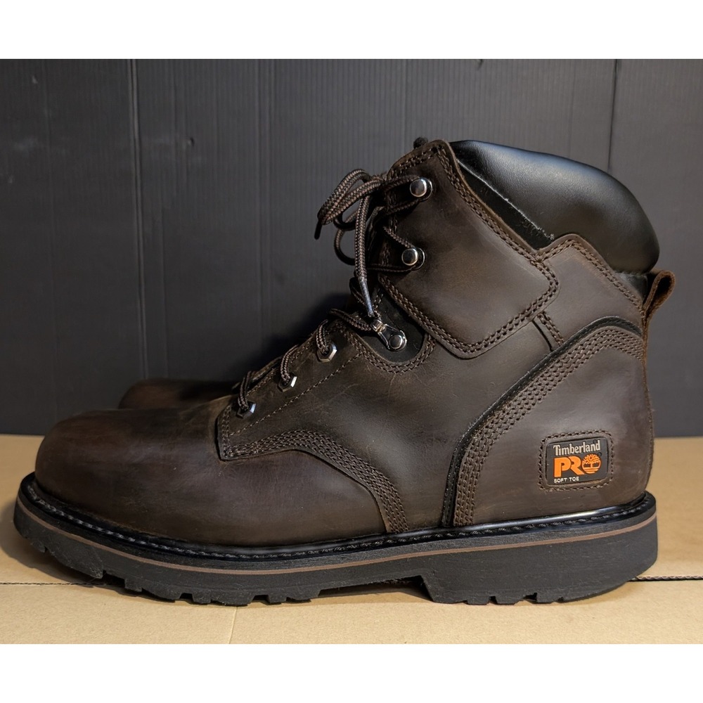 Timberland Pro Men's Pit Boss 6" Work Boot Nubuck Leather Size 13 Soft Toe
